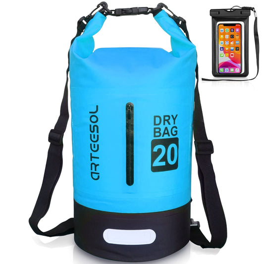 Blackace arteesol Dry Bag 5L / 10L / 20L / 30L Bolsa Seca Impermeable con Doble Correa para el Hombro para Nadar, Kayak, canotaje, Pesca, Viaje, Ciclismo, Playa