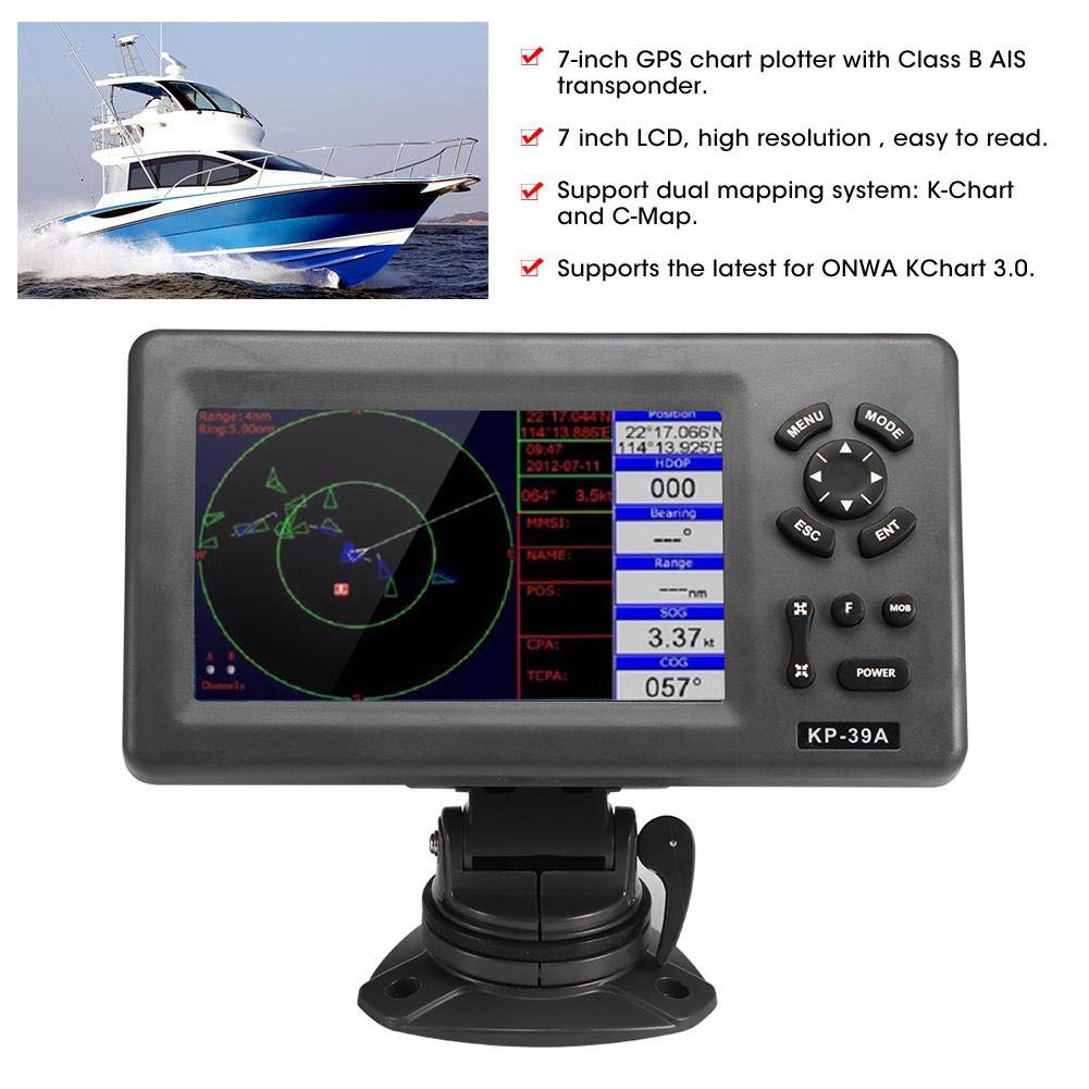 Navegador GPS Pantalla LCD Plotter con transpondedor AIS Clase B para embarcación marina de 7 pulgadas