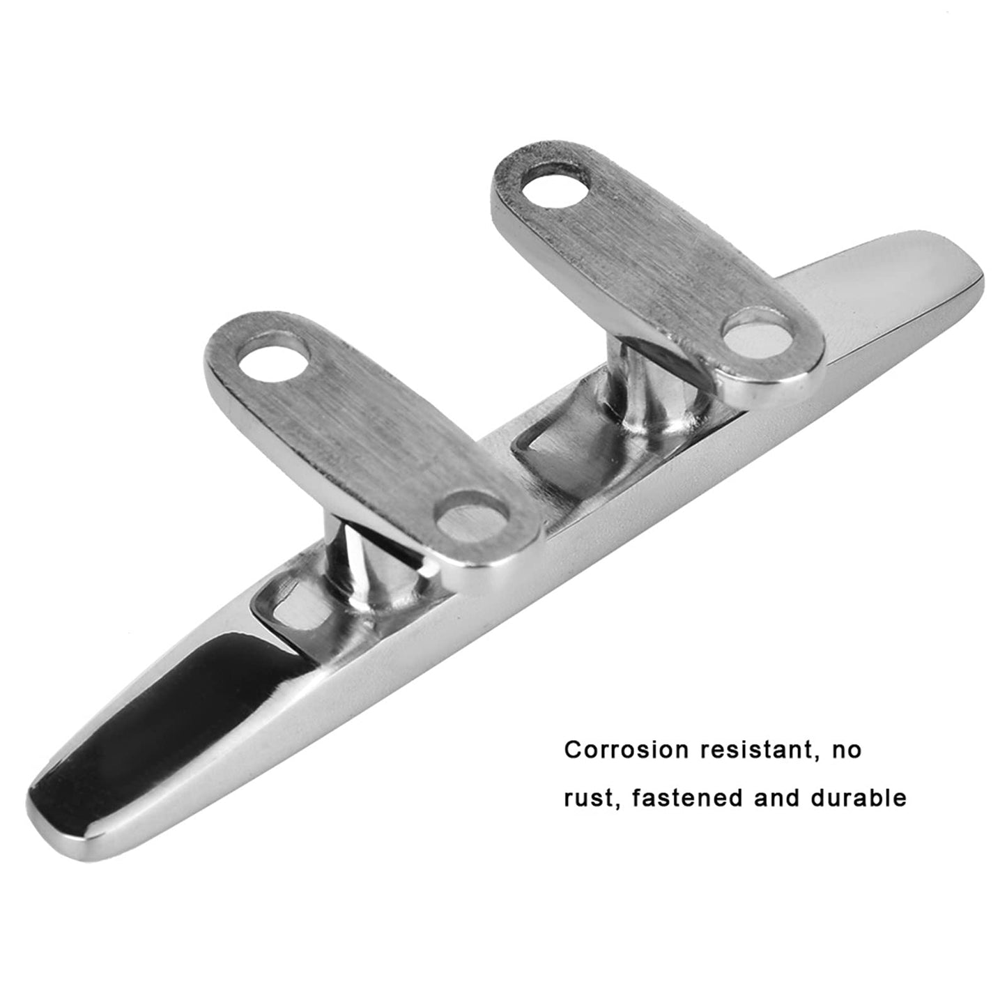 Base Abierta para Cornamusa de Barco, Cornamusa de Acero Inoxidable 316, Accesorios de Amarre Pulidos con Espejo, Base de Cuerda Marina con Cornamusa(5in)