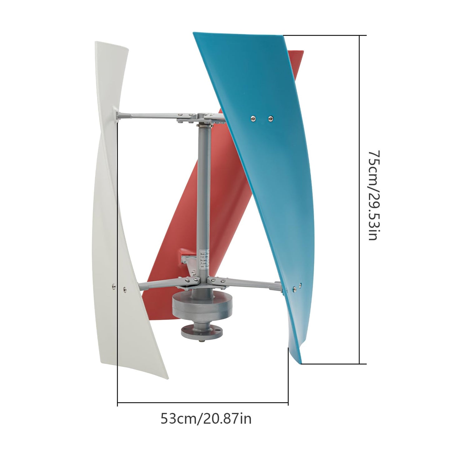 Aerogenerador de viento de 3 palas de color Eólico doméstico Vertical Eólico con kit de control para equipos energéticos industriales