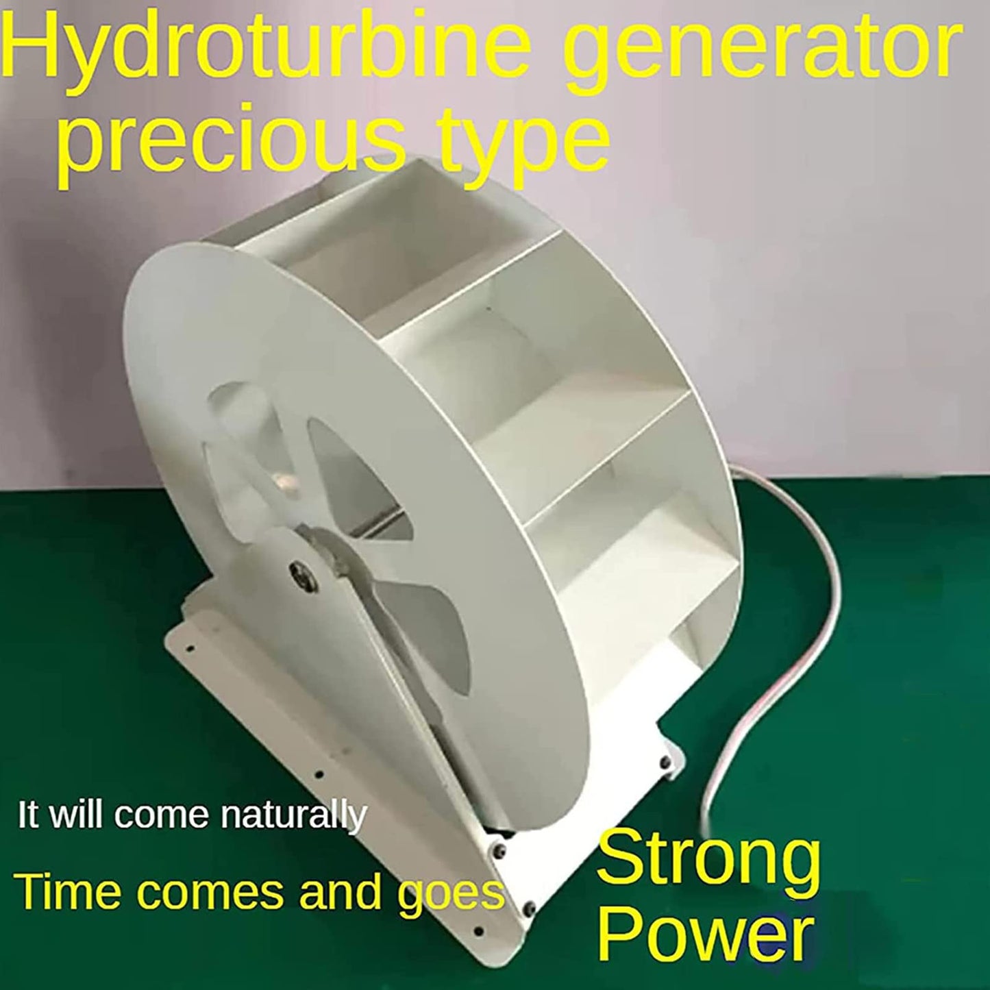 SSQUZA 50W 100W Generador Turbina Hidroeléctrica, Generador Rueda Agua Baja Velocidad Generación Iluminación Exterior Doméstica Equipo Energía Generador Turbina Agua Hidroeléctrica,50W