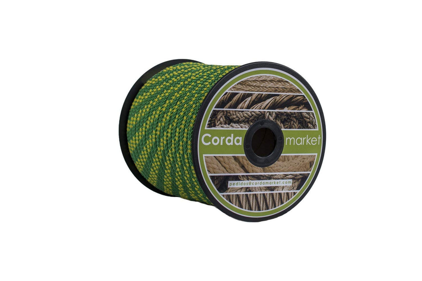 Cordamarket driza nylon platinium lne 8 mm amarillo/verde 50 mts