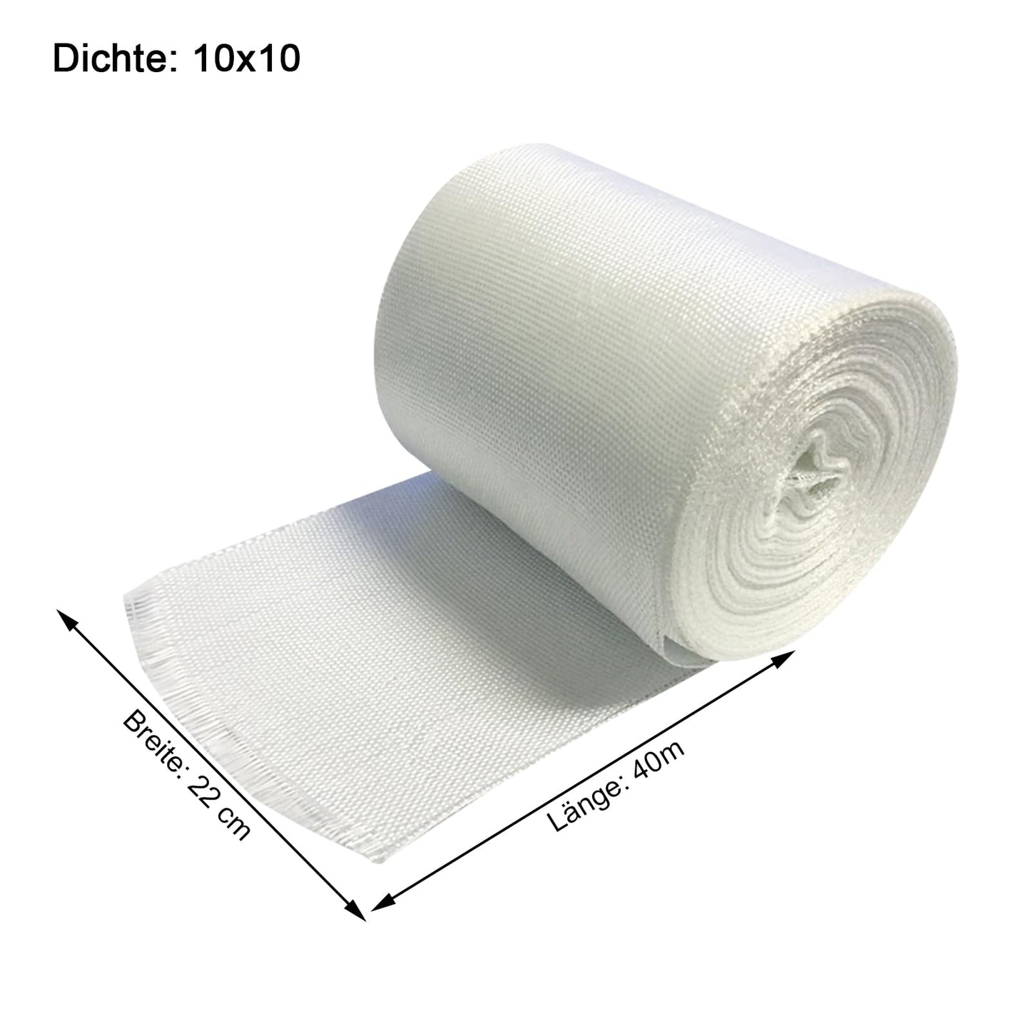 Tela de La Fibra de Vidrio Fibreglass Fabric Tejido Liso Ignífugo e Impermeable Cuadrado Barco Fibra de Vidrio Alta Temperatura Fibra de Vidrio Plana Reparación(Size:22cmx40m,Color:Density:10x10)