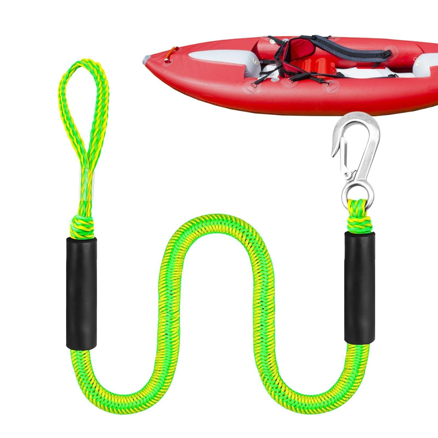 WOTEG Cuerdas y Cuerdas para Barcos,Línea Muelle Jetski Ajustable 4 pies versátil - Cord Dock, Cuerdas Amarre para Motos Agua, pontones, Botes Bajos, lanchas