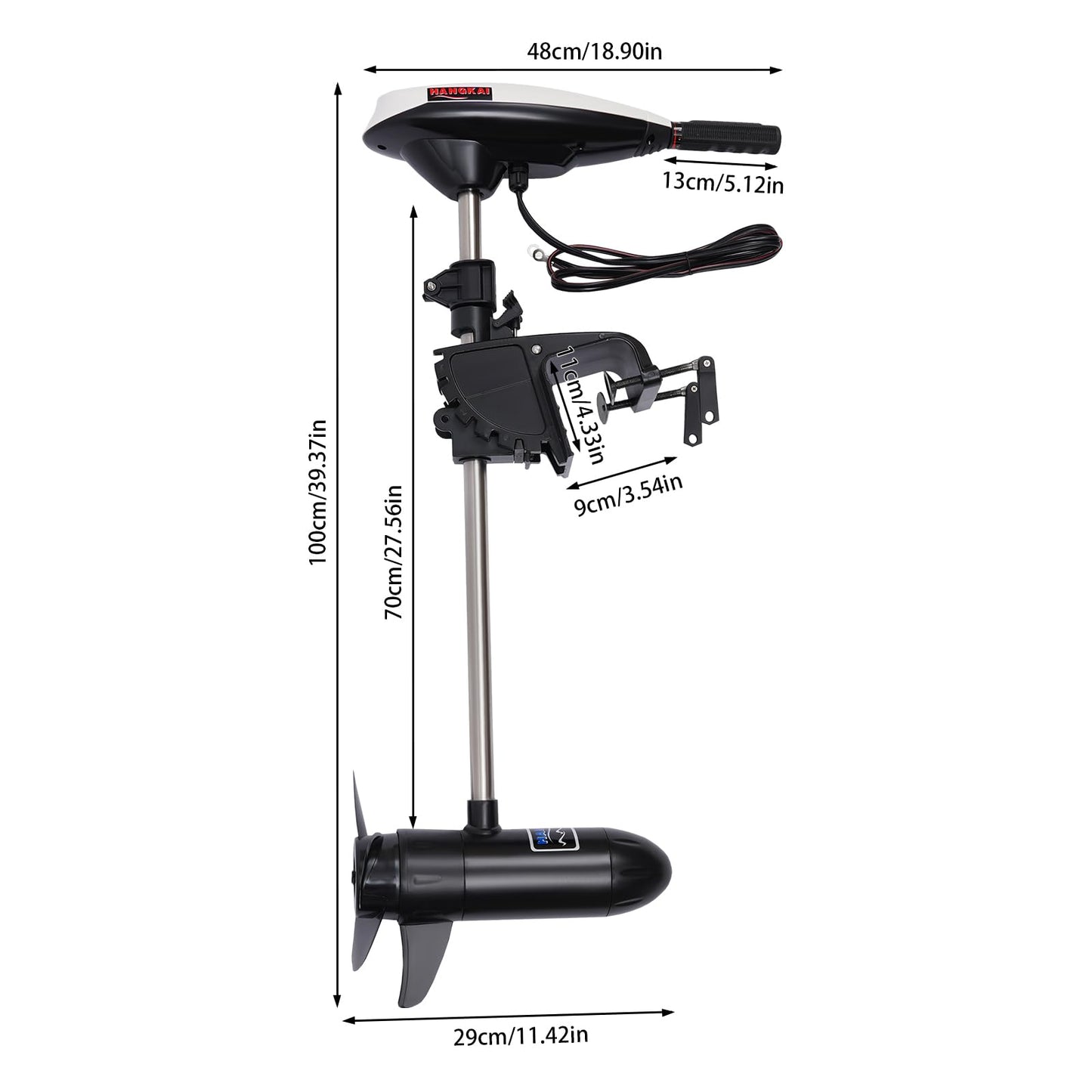 Motor eléctrico fuera de borda para barco de pesca, barco de arrastre para canoa, bote, kayak, botes inflables, montaje en popa, eje corto, kayaks subacuáticos, fácil de instalar y transportar 12 V