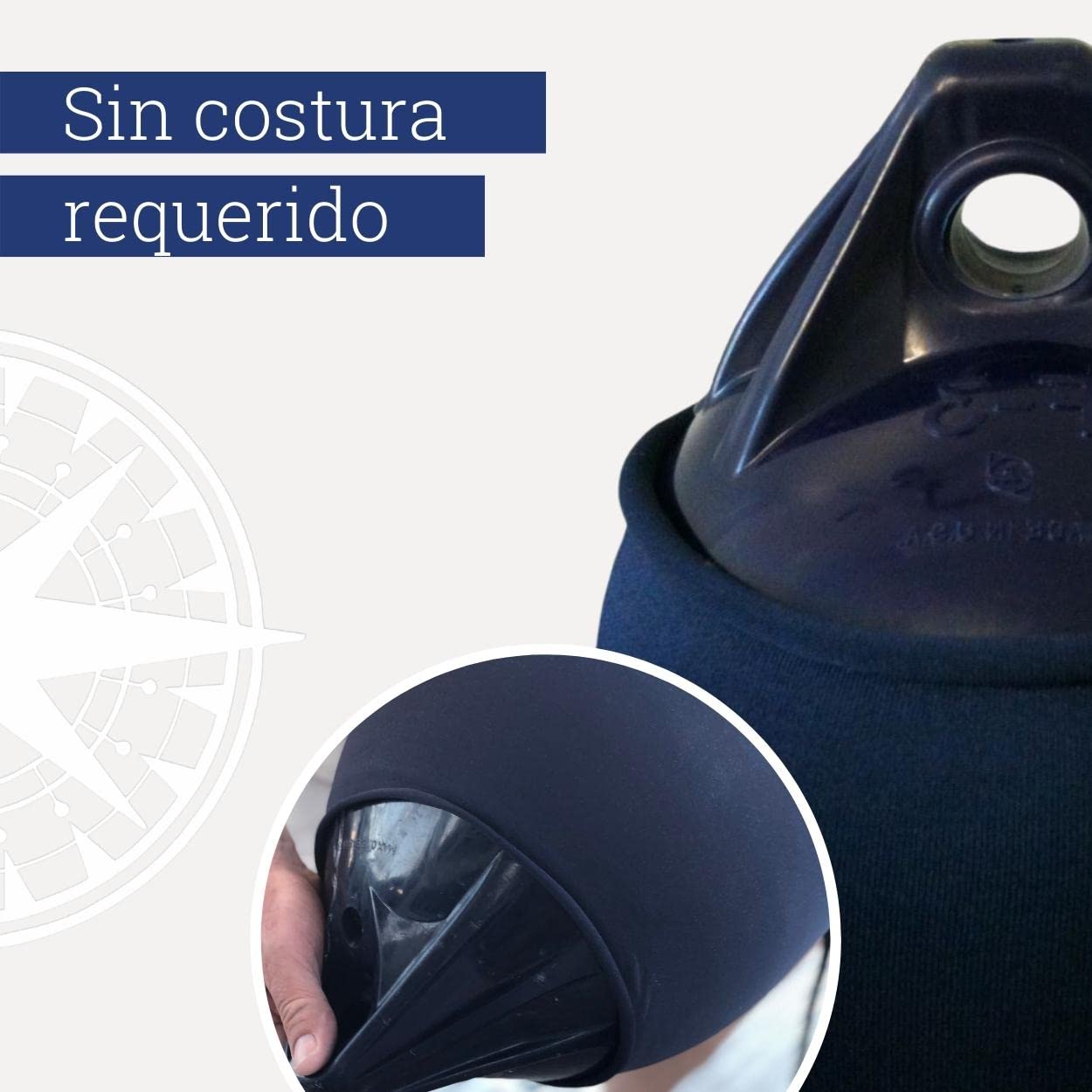 fender-design Diseño de defensas Funda Defensa Barco (Ø 39-55cm en Azul Marino) - 1x calcetín de Defensa para una protección óptima - calcetín de Defensa para Sus Accesorios Barco