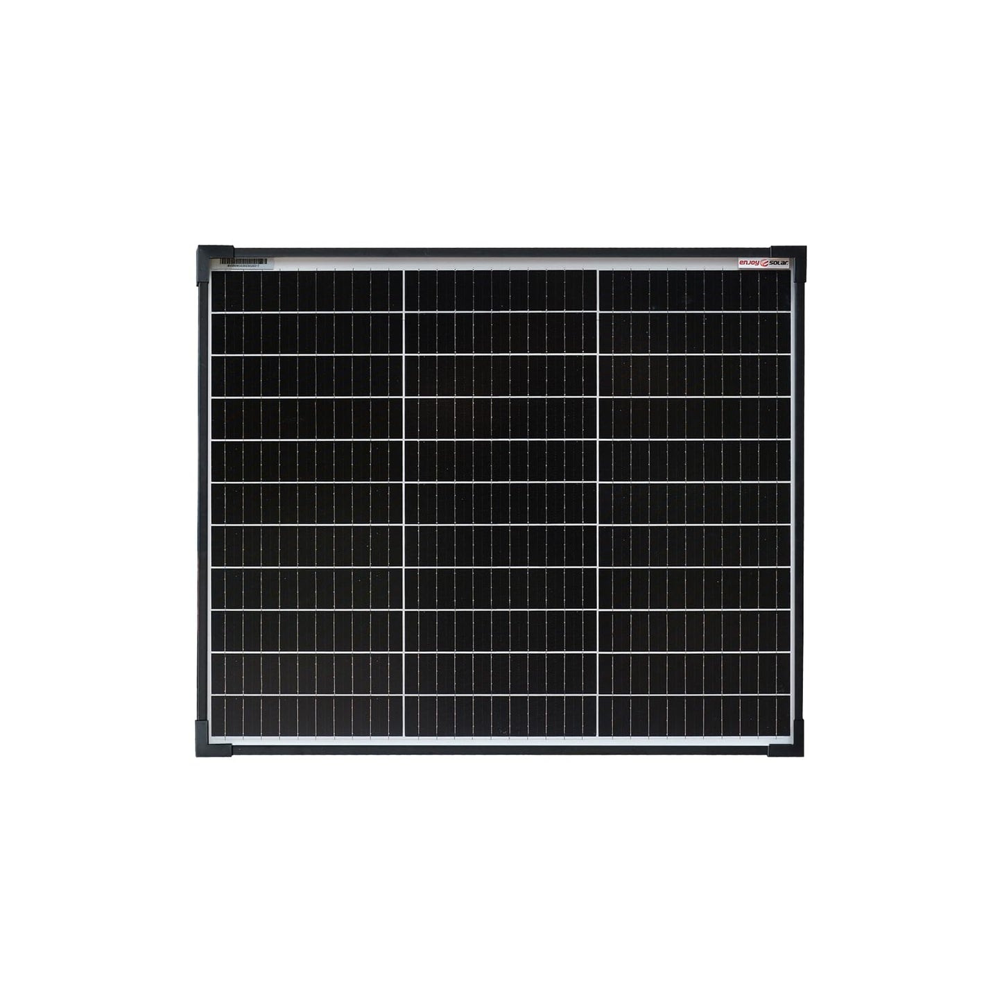 enjoy solar 50W 12V panel solar monocristalino, 182mm células solares 10 barras colectoras Panel solar ideal para autocaravana, sistema de balcón, vivienda de jardín, barco