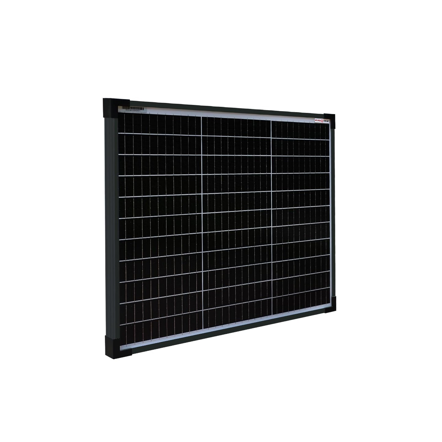 enjoy solar 50W 12V panel solar monocristalino, 182mm células solares 10 barras colectoras Panel solar ideal para autocaravana, sistema de balcón, vivienda de jardín, barco