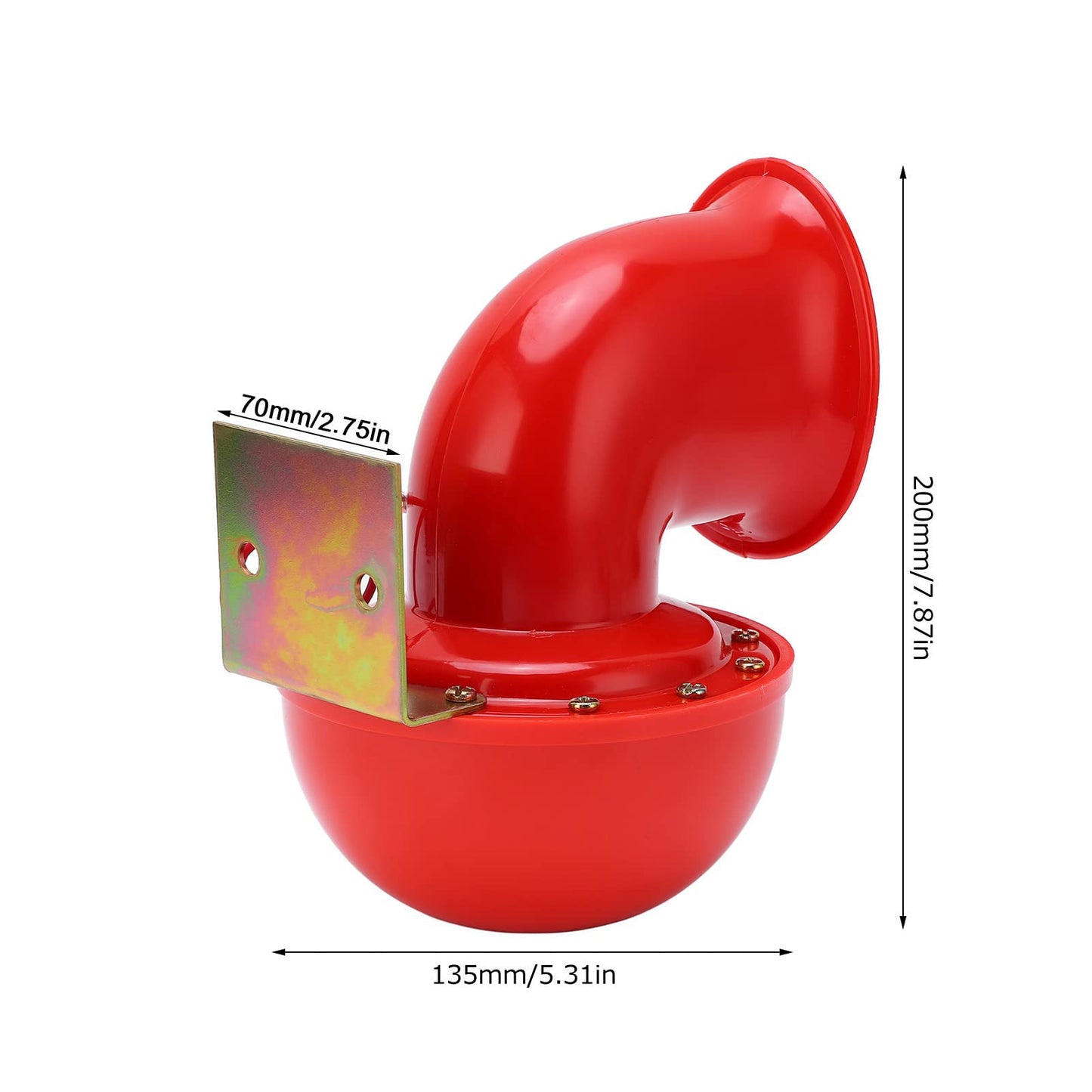 BOROCO Bocina De Coche 150db,Bocina De Aire Roja,Bocina De Toro Eléctrica,Bocina De Metal Con Sonido De Vaca Para Camión,Tren,Barco,Motocicleta Y Coche