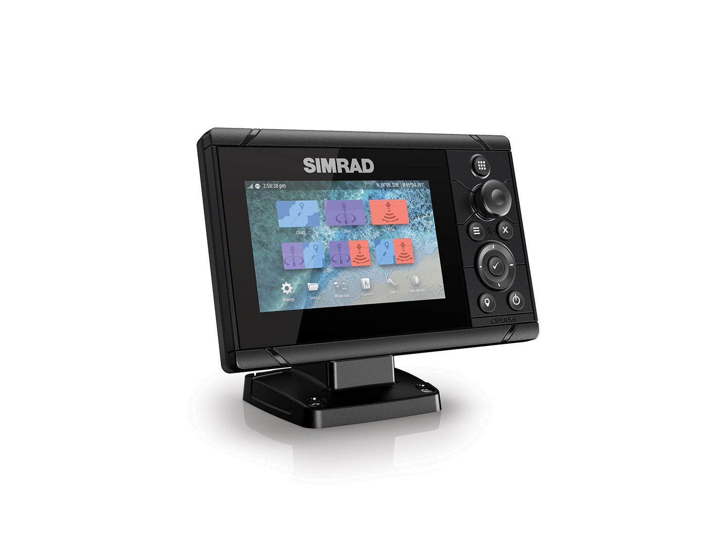 Simrad Crucero 5-5" GPS Chartplotter con transductor 83/200 precargado C-MAP Mapas costeros de EE. UU