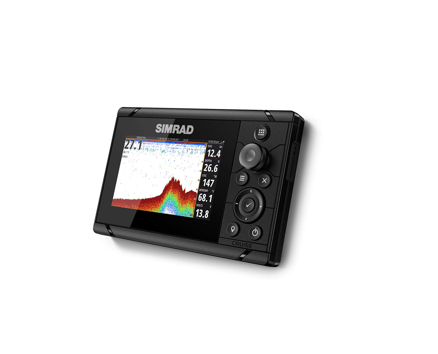 Simrad Crucero 5-5" GPS Chartplotter con transductor 83/200 precargado C-MAP Mapas costeros de EE. UU