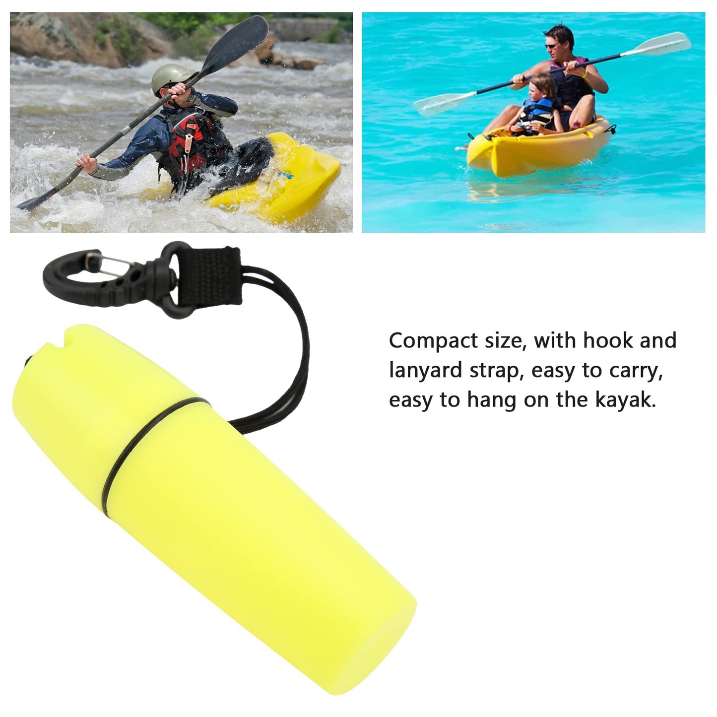 Caja Seca Buceo,Mini Bote seco Impermeable,13×3cm, Bolsa Impermeable Buceo de Kayak,con Cuerda De Gancho,Botella Sellada Portátil,Color de Alta Visibilidad, para Buceo y Deportes Acuáticos