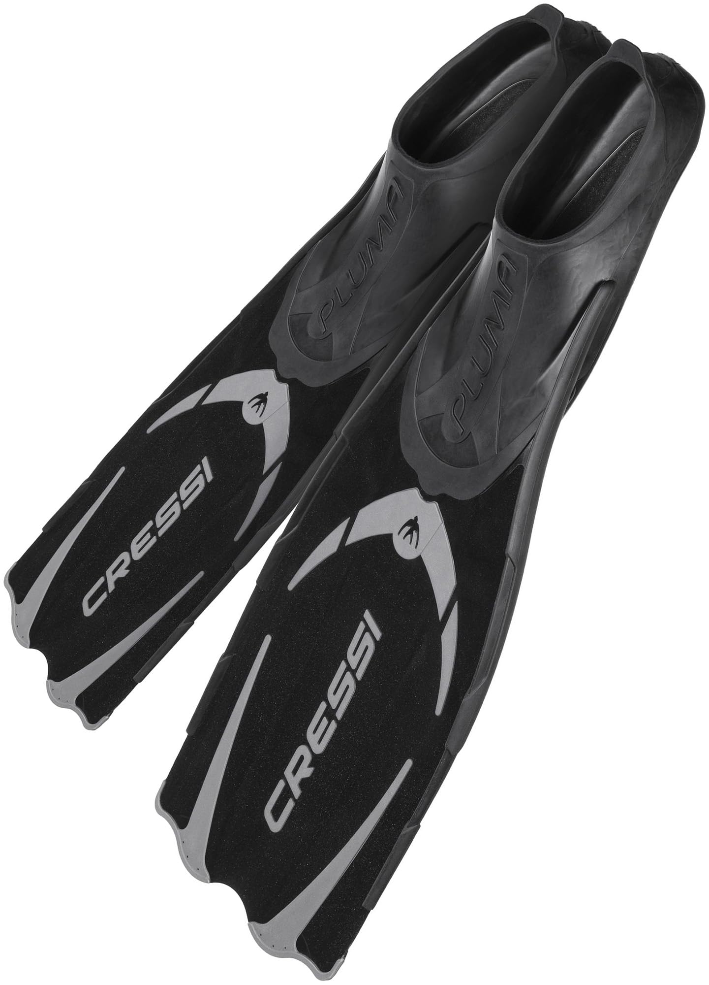 Cressi Pluma Pack de Snorkel, Unisex, Negro/Gris, 41/42