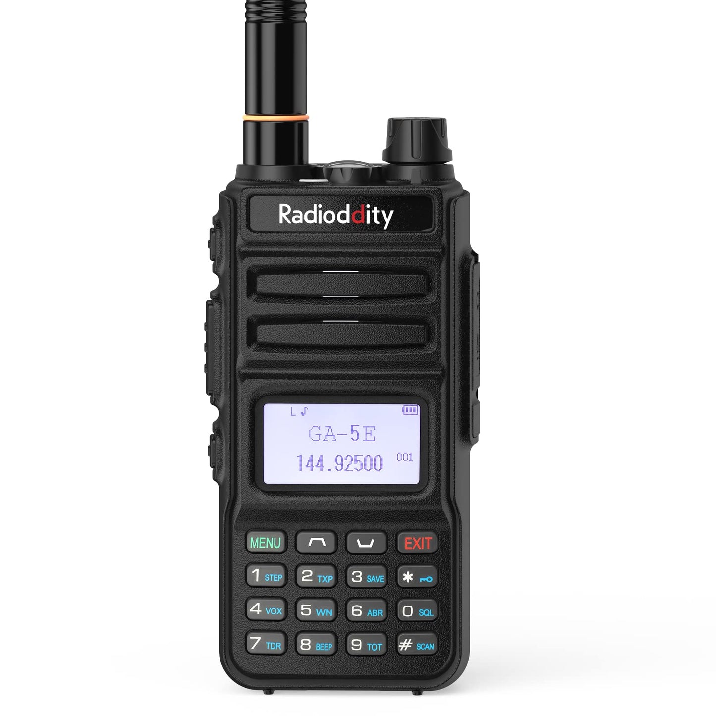 Radioddity GA-5E Walkie Talkie Professional Radio 144-146/430-440MHz, Bidirectional 5W de Largo Alcance UHF/VHF Walkie Talkie Recargable con Pantalla Sync para Actividades al Aire Libre, Camping