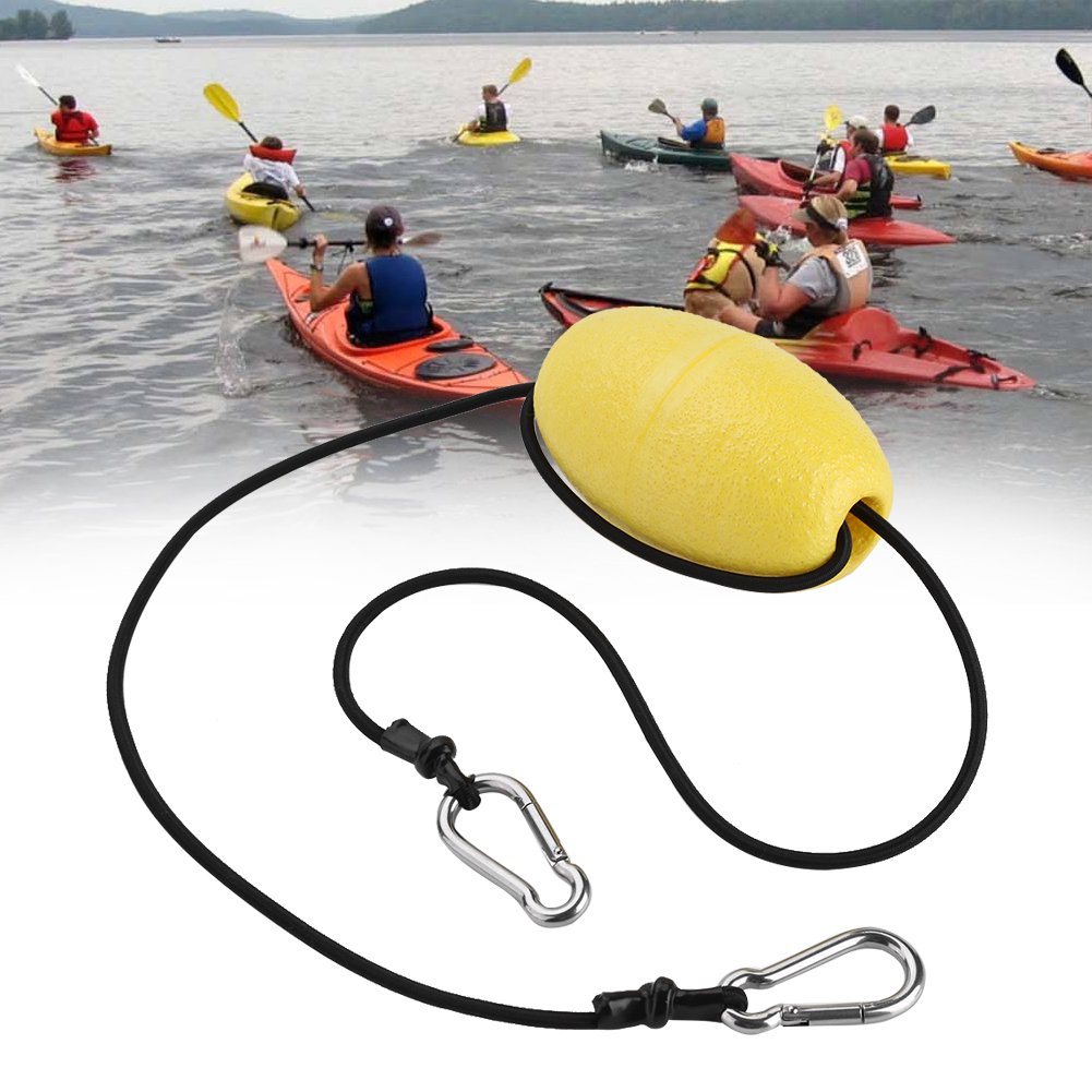 SolUptanisu Ancla de Deriva Kayak,Cuerda de Remolque Línea de Nylon Kayak de Deriva Anclaje Flotador de Anclaje Ancla Flotante con Clips de Acero Boya EVA Accesorio reemplazo para Kayak Barco Canoe