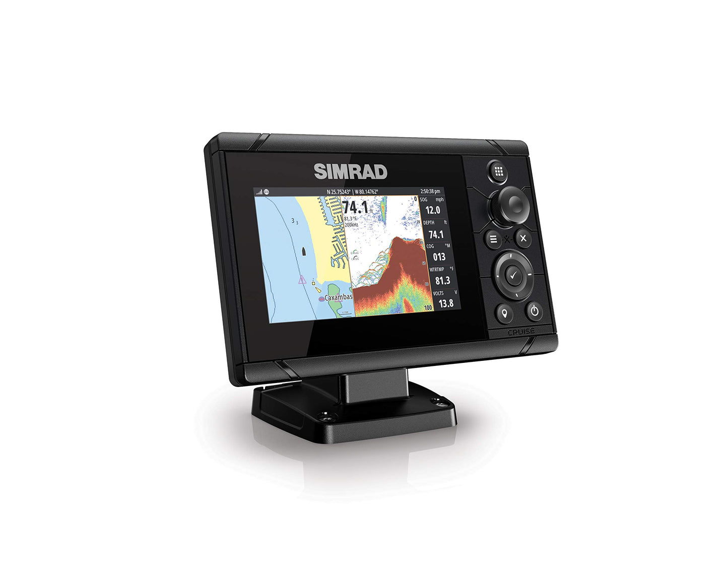 Simrad Crucero 5-5" GPS Chartplotter con transductor 83/200 precargado C-MAP Mapas costeros de EE. UU