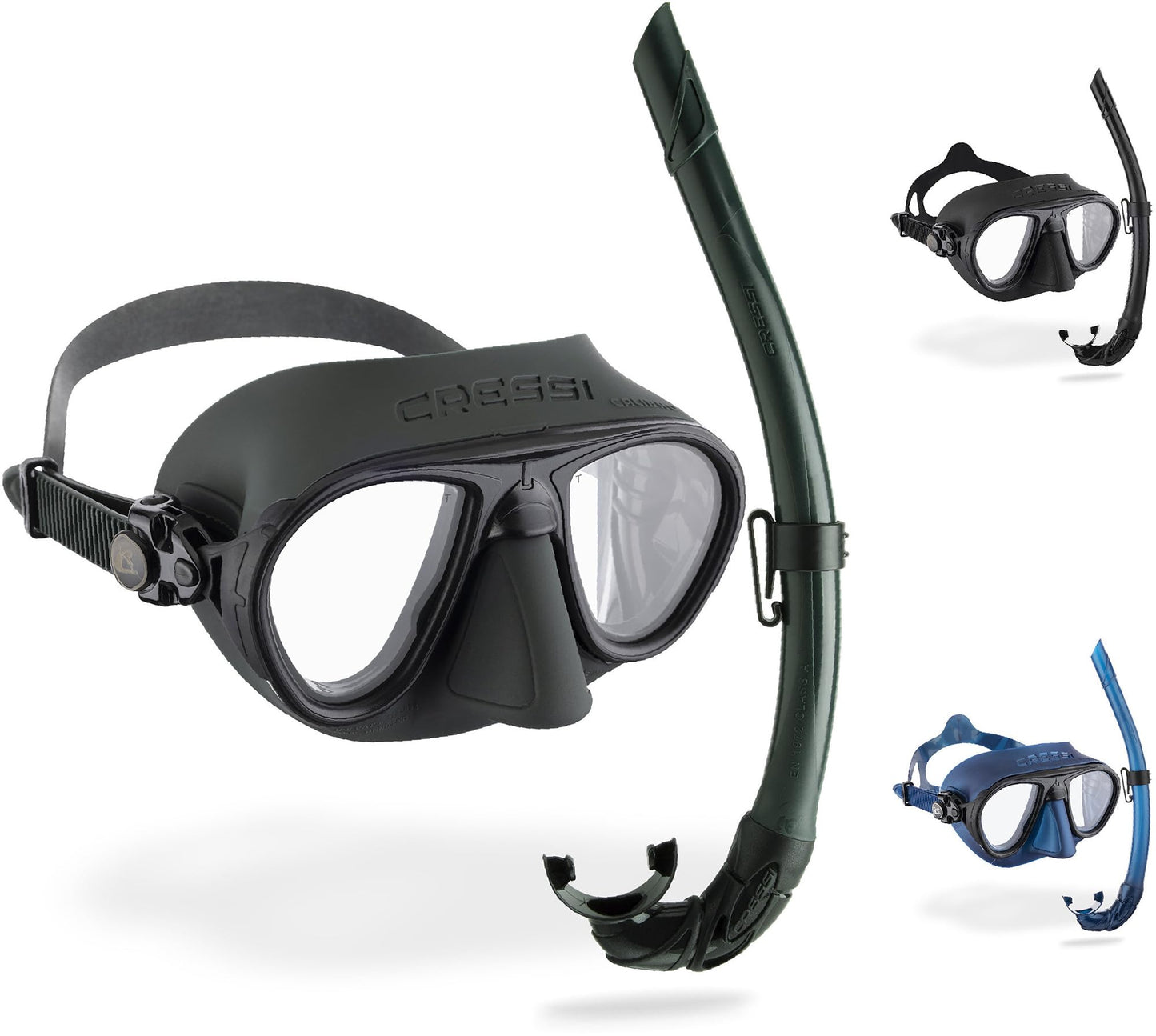 Cressi Calibro + Corsica Packs de Snorkel, Unisex Adulto, Verde