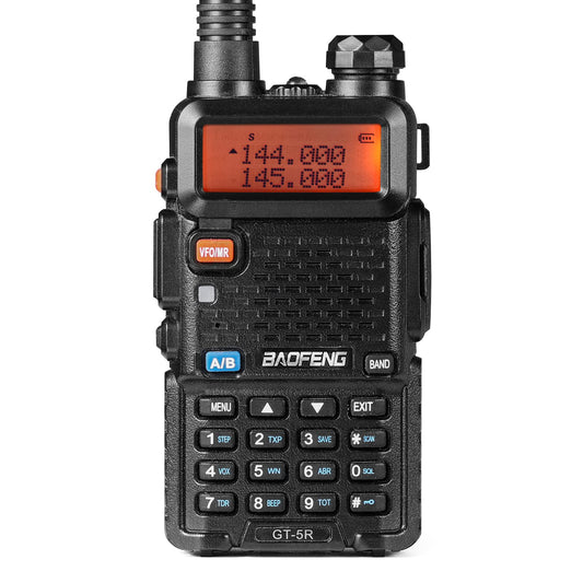 BAOFENG GT-5R Walkie Talkie actualizado Radio Bidireccional UHF VHF de Doble Banda Radio Amateur portátil de Largo Alcance con 144-146/430-440 MHz, 128 Canales, batería de 1800 mAh, Soporte Chirp