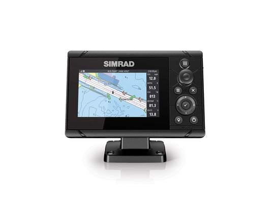 Simrad Crucero 5-5" GPS Chartplotter con transductor 83/200 precargado C-MAP Mapas costeros de EE. UU