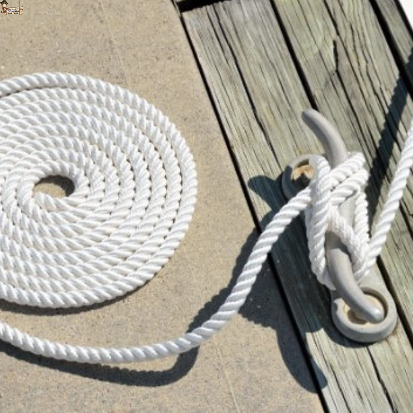 BricoLoco.com Cuerda Nylon torcida. 4 Cabos.SOGA Fibra sintética de Nylon. Cabo Amarre, Agricultura, ganadería, Pesca, construcción, decoración, Crossfit. (25, Diámetro 20 mm.)