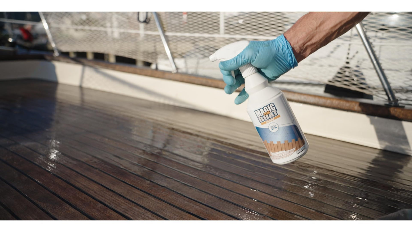 Magic Boat Teak 750 ml, detergente, lavado de teca barcos, veleros, biodegradable, restaura el color de la teca