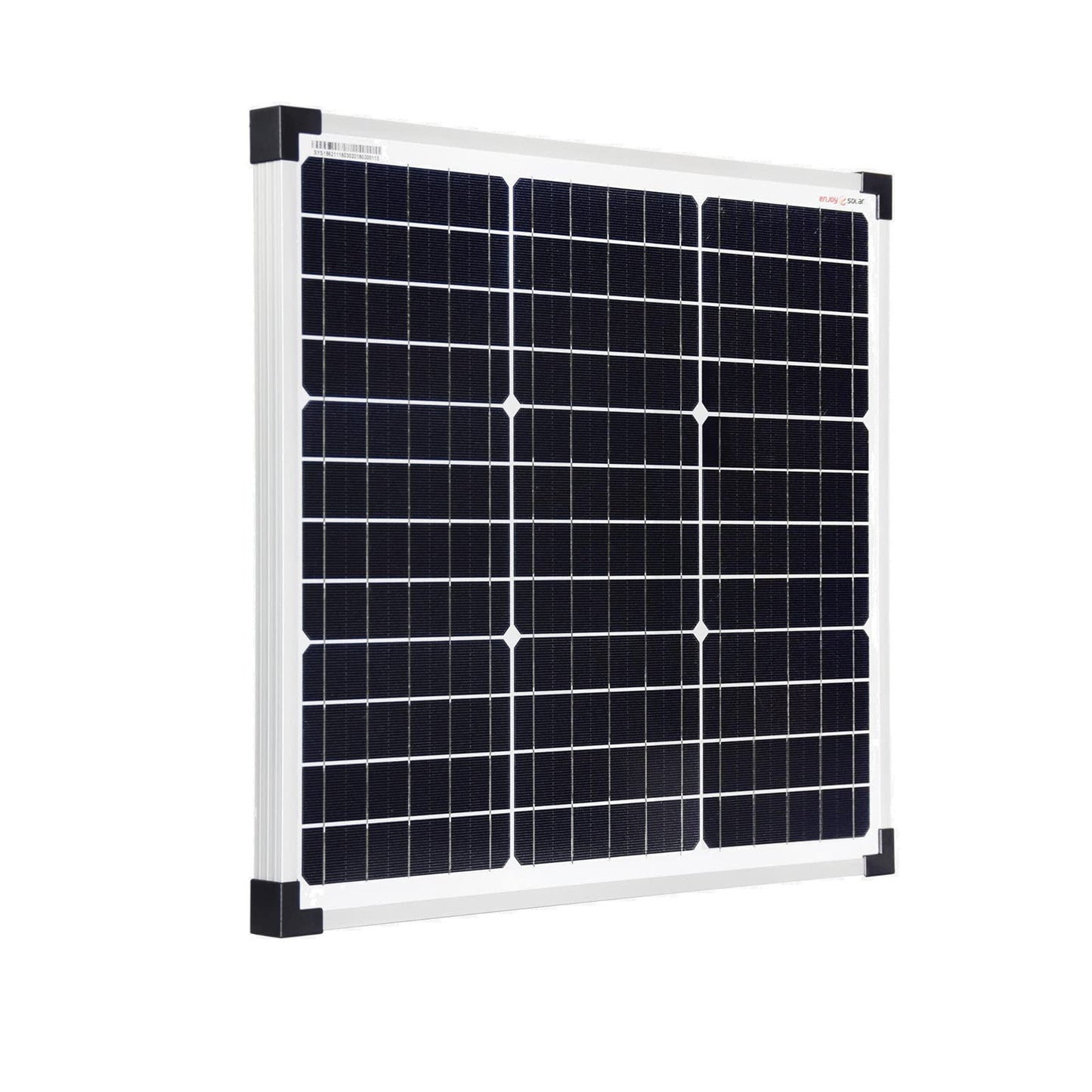 Enjoy solar Mono 30 W 12V Módulo Solar Monocristalino Módulo Fotovoltaico Ideal para Autocaravana, Vivienda de Jardín, Barco.