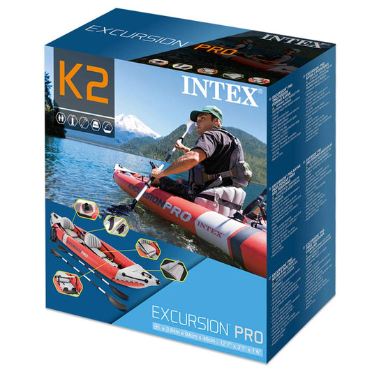 INTEX Kayak Hinchable Excursion Pro Remo + hinchador