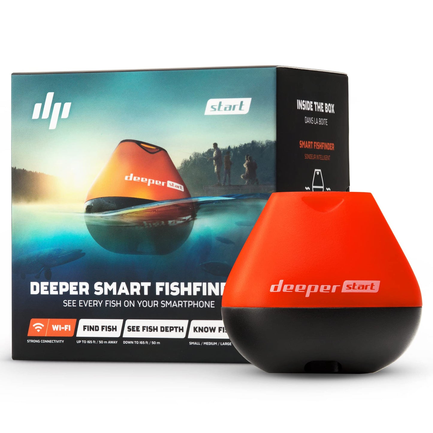 Deeper Start Sonda de Pesca - Detector Radar de Peces Portátil con WiFi. Accesorios de Pesca para Río y Carpfishing | Pesca Recreativa para Orilla