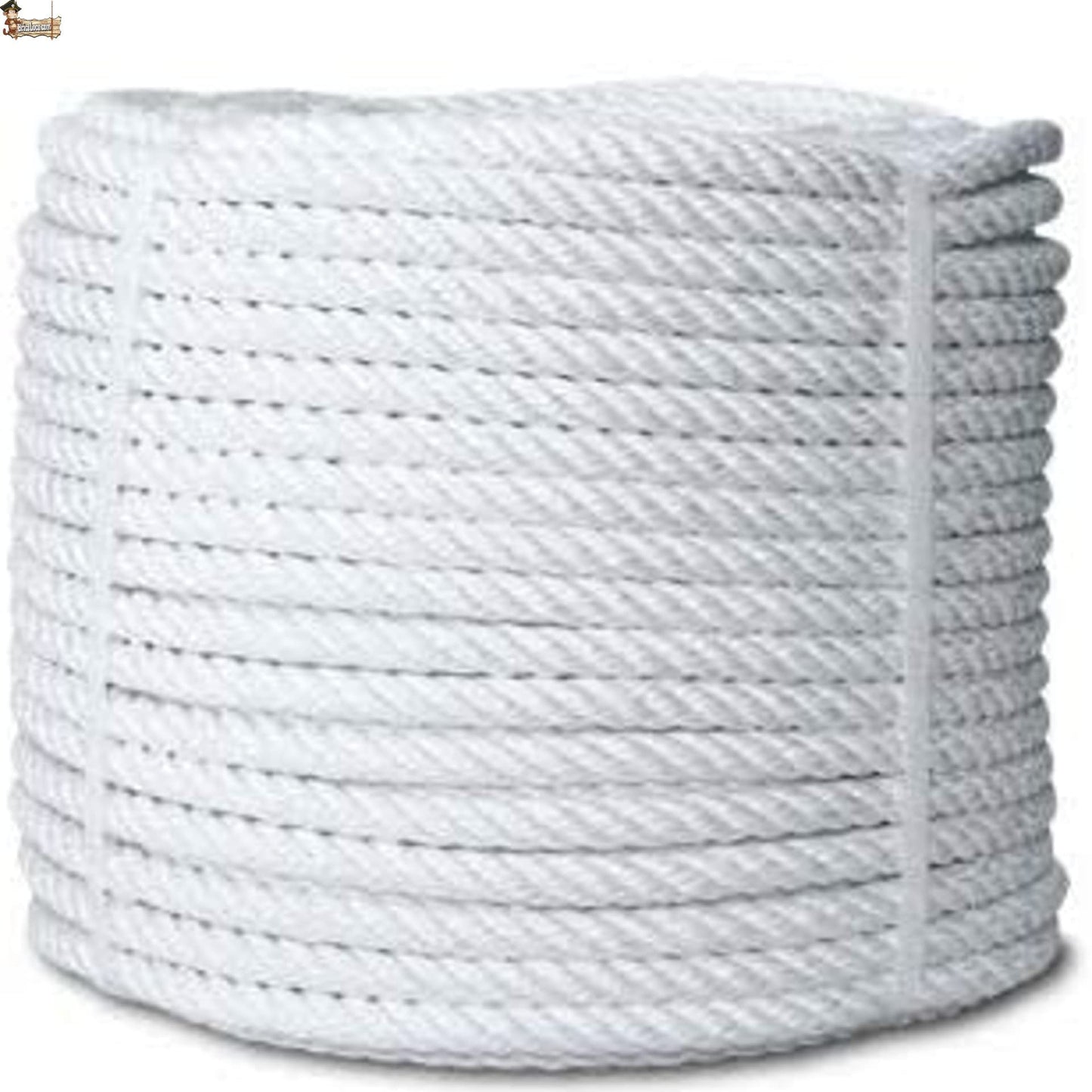 BricoLoco.com Cuerda Nylon torcida. 4 Cabos.SOGA Fibra sintética de Nylon. Cabo Amarre, Agricultura, ganadería, Pesca, construcción, decoración, Crossfit. (25, Diámetro 20 mm.)