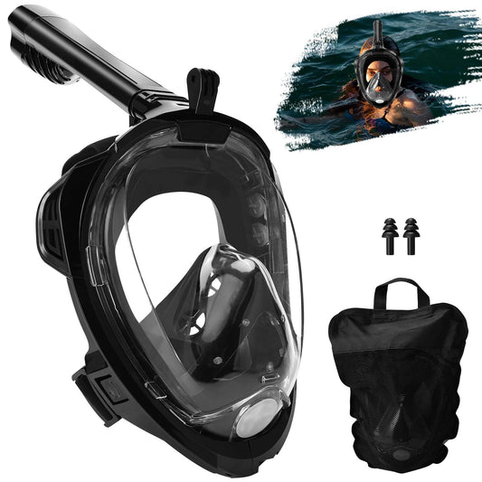 Kasanni Mascara Buceo 180° PanoráMico Mascara Buceo Adulto HD Antivaho, Compatible con CáMaras De AccióN, Apto para Adolescentes y Adultos (L/XL)