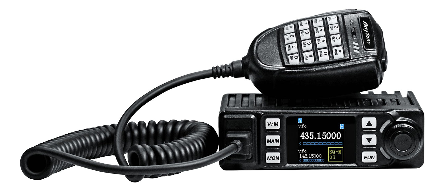 AnyTone AT-779UV - Emisora móvil Doble Banda (VHF/UHF, 144-146/430-440 MHz) radioaficionado