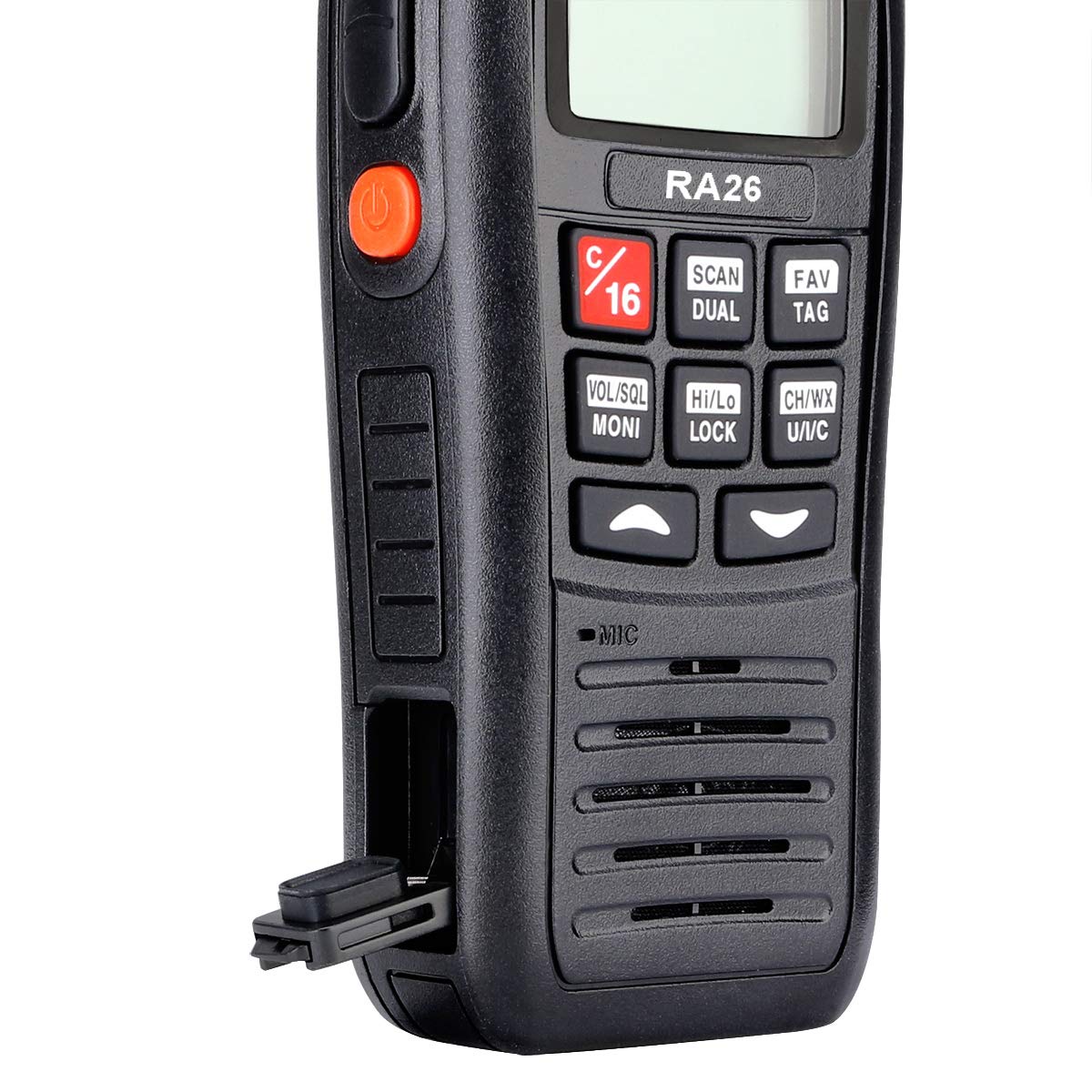 Retevis RA26 Marine Walkie Talkie, IP67 Impermeable Flotante, 88 Canales VHF, Escaneo de Monitor, Dual/Tri-Watch, Carga USB, Adecuado para Radio Internacional, Marina Radio de 2 Vías (1 Pieza) Negro