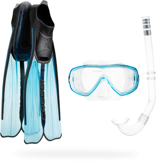 Cressi Rondinella Bag Set - Juego de snorkel, color turquesa, talla 39/40