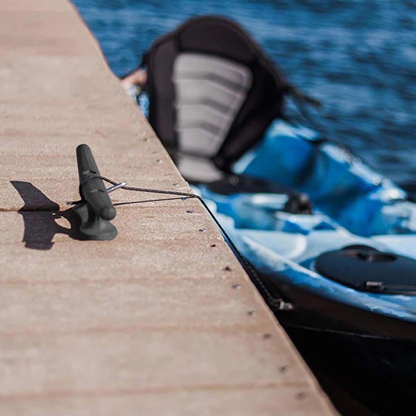 Gdnhovfnxe Taco Negro para Barco, Tacos para Muelle de Barco,Taco de Cuerda de Nailon Multiusos - Cornamusa de Cuerda Negra de 4 Pulgadas, Cornamusa de Muelle Resistente al Desgaste para Botes,