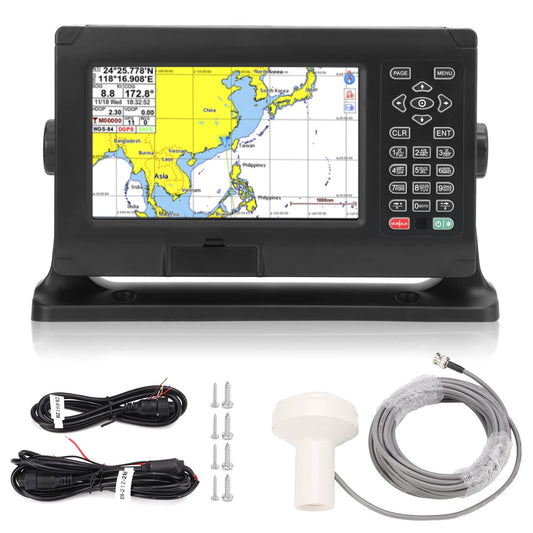 Chartplotter, ABS Fish Finder Chartplotter 8in Alta Precisión Fish Finder Chartplotter GPS BDS Impermeable Keyed Assist Chartplotter para Marino