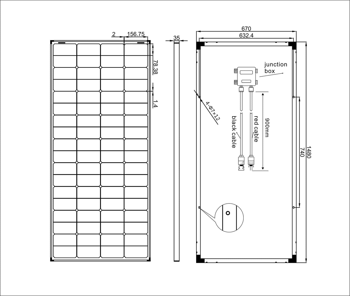 enjoy solar Mono - Panel solar monocristalino de 200 W, 36 V, Adecuado para casas de jardín de 24 V, central de balcón, autocaravana, barco de caravana (mono 200 W, 36 V)