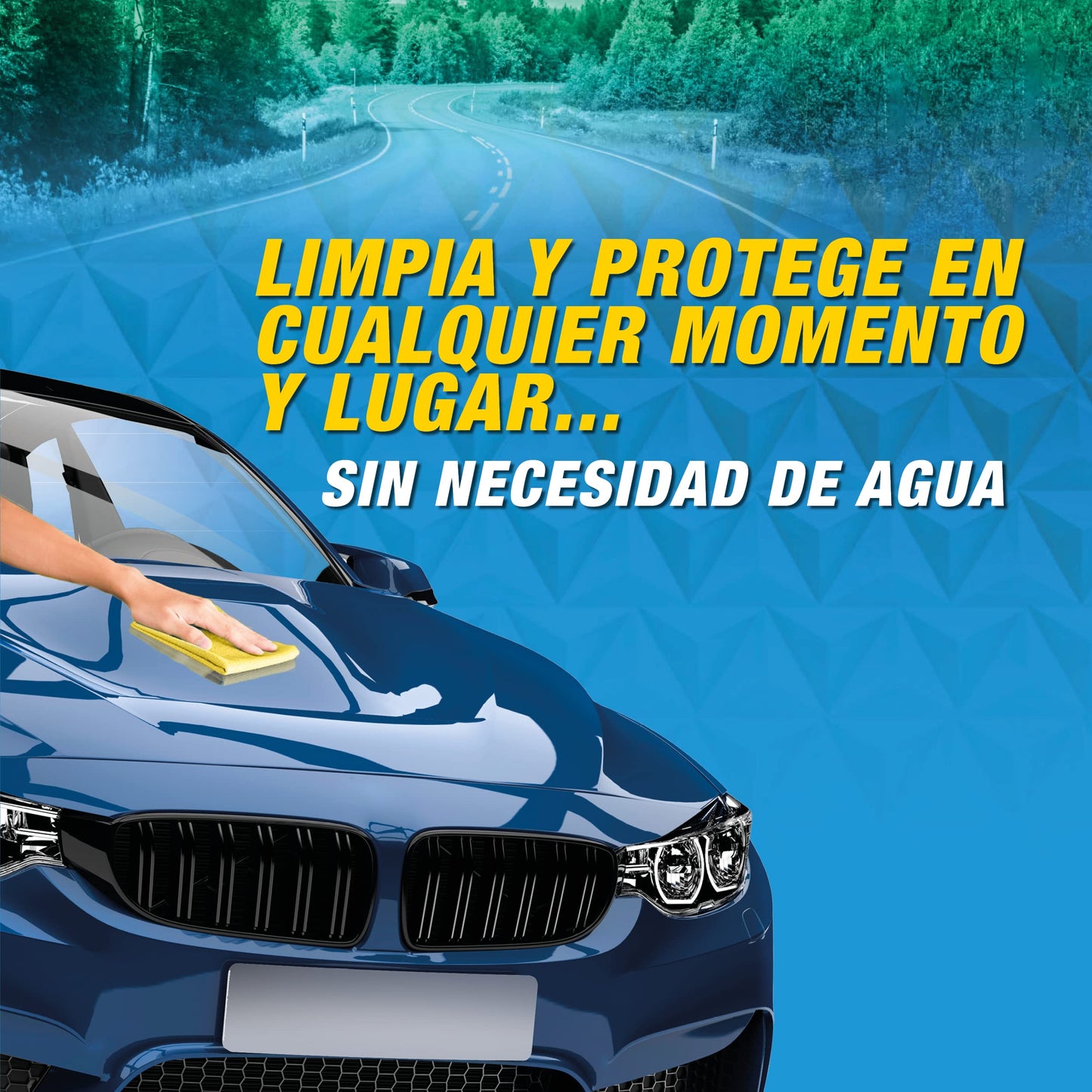 Rain-X® Champú Coche Sin Agua con Tratamiento Cerámico Coche, 2en1 Encera y Repele la Lluvia 750ml