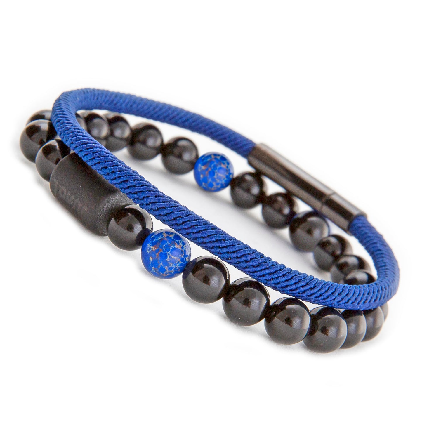 18KOra Pulseras Hombre | Regalo hombre | Piedras Naturales y Cuerda Naútica | Pulsera Hombre | Regalo Original Hombre | Regalos Hombre Navidad | Monedero PVC incluido | Productos Elegibles (Azul)