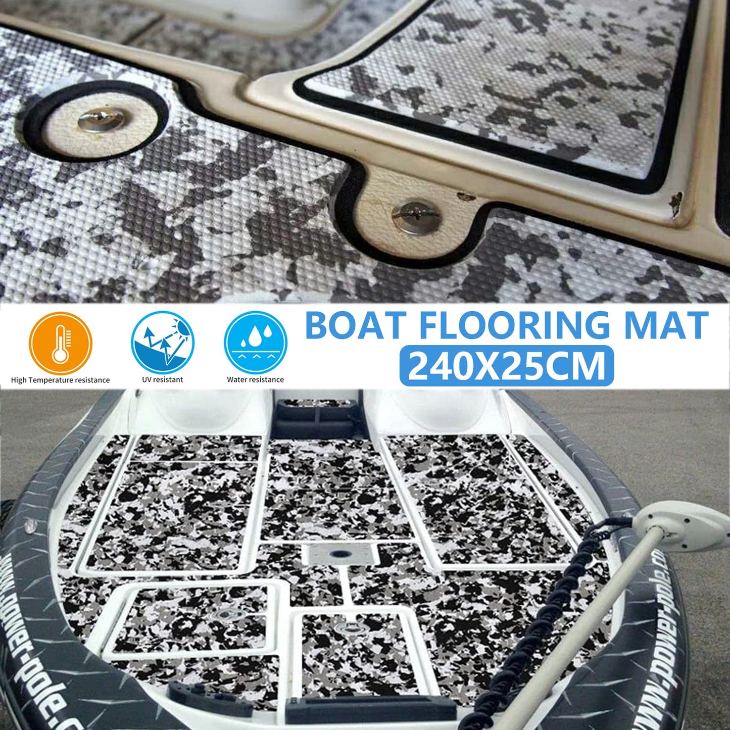 MIJOBS EVA Hoja de Cubierta de Yate Estera Antideslizante, Patrón de Camuflaje Teca Sintetica Barco, Antideslizante Alfombra Autoadhesiva Tapetes para Barcos, Yates, Kayak, Marina, RV