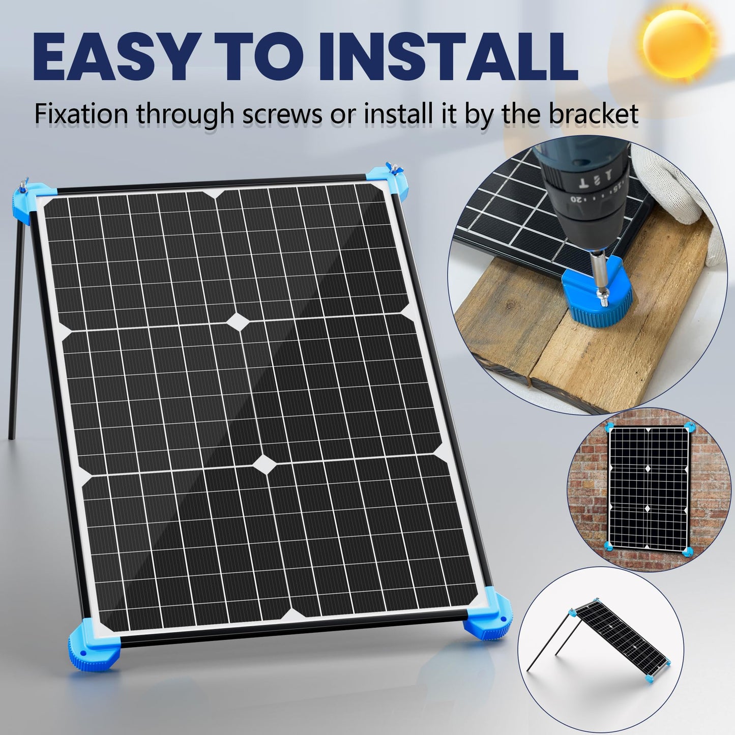 Panel solar POWOXI de 30 W, cargador de batería solar de 12 V, kit de mantenimiento de paneles solares a prueba de agua, baterías de 12 V, paneles solares de 30 W para RV, barco, automóvil