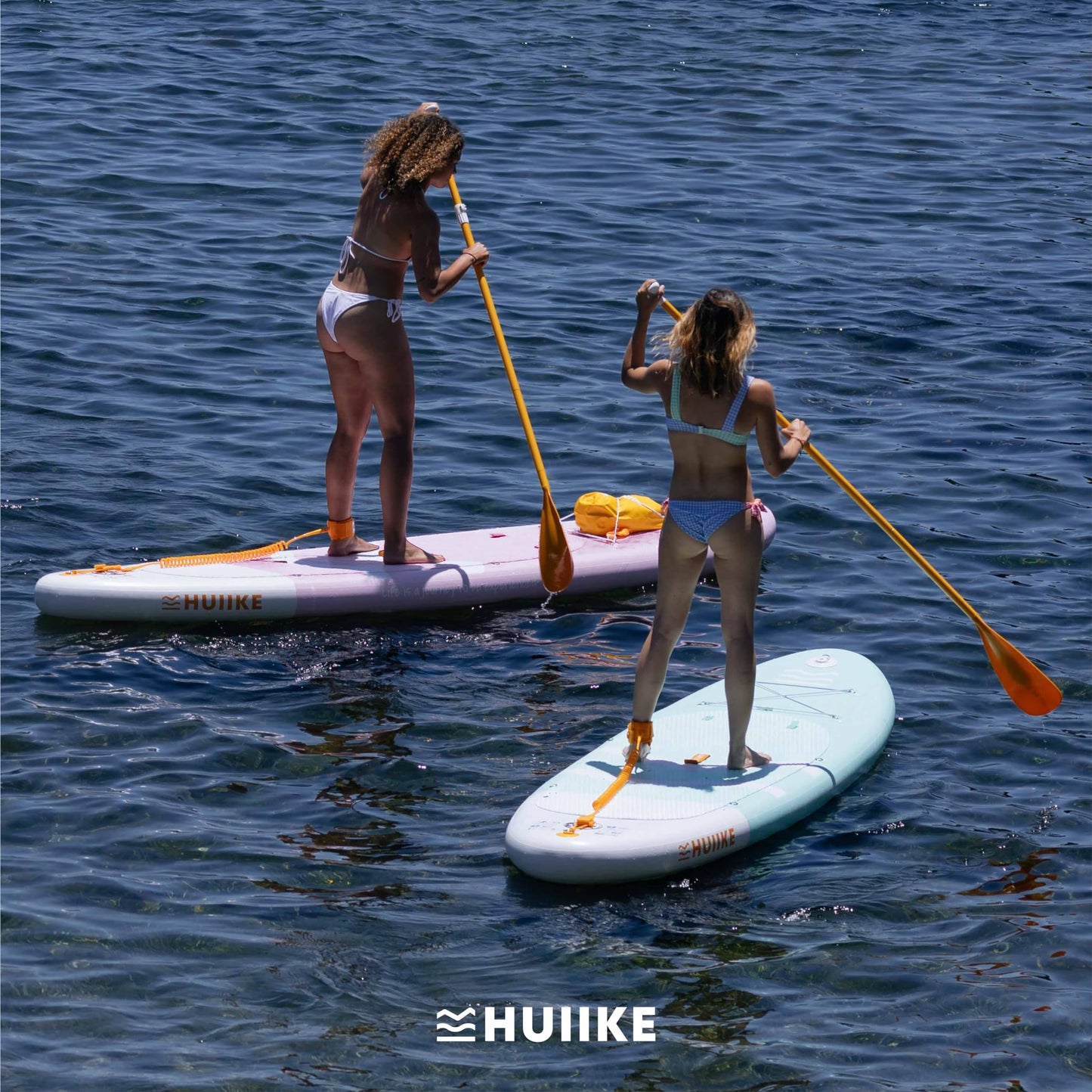 HUIIKE Remo Paddle Surf 2 en 1 de Aluminio Remo Doble Paddle Surf 4 Piezas Desmontable para Tabla Paddle Surf Hinchable | Pala Paddle Surf Ajustable Fácil Transporte, Remo Kayak Paddle Surf